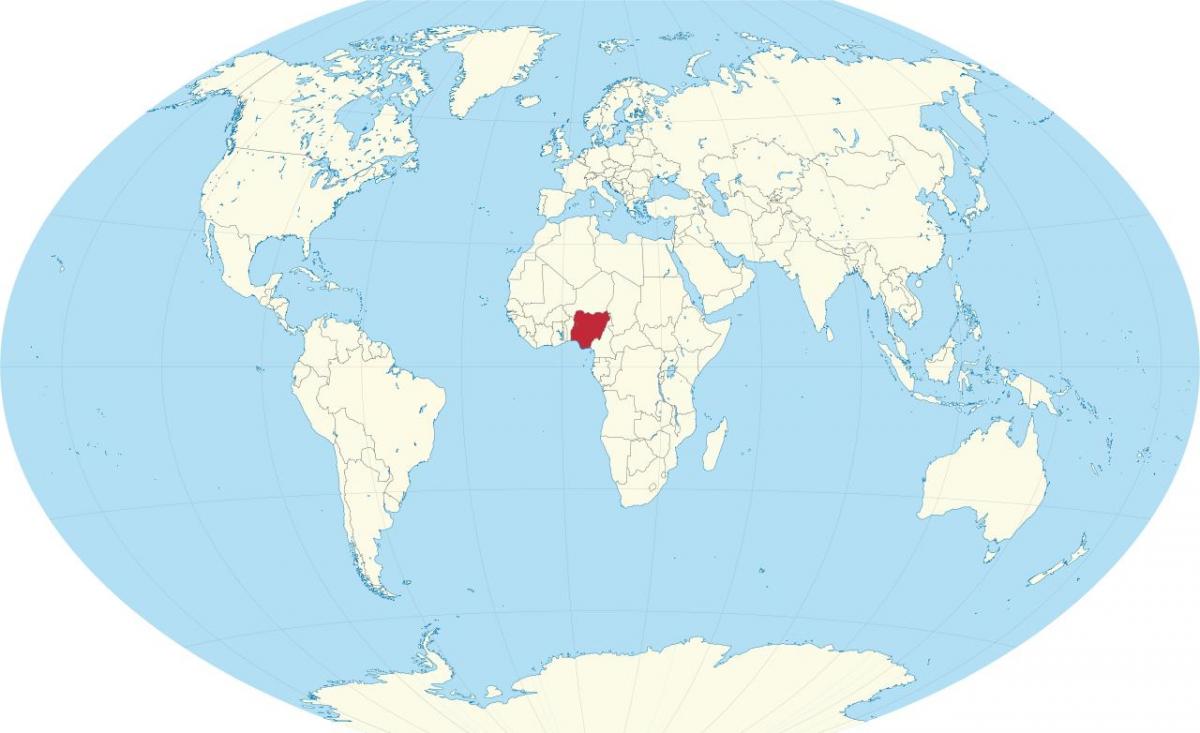 세계지도를 보여주는 나이지리아