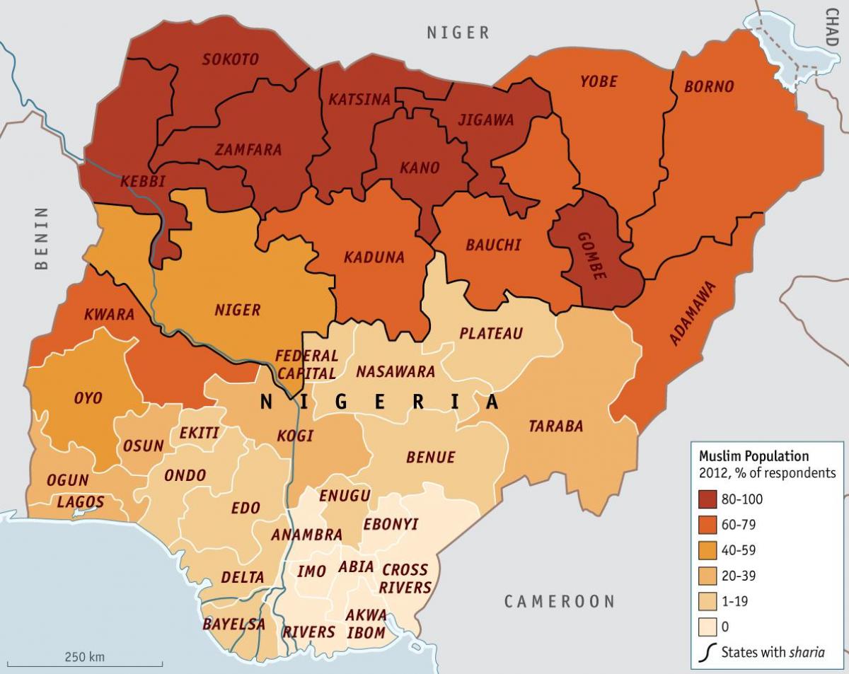 지도의 종교 나이지리아